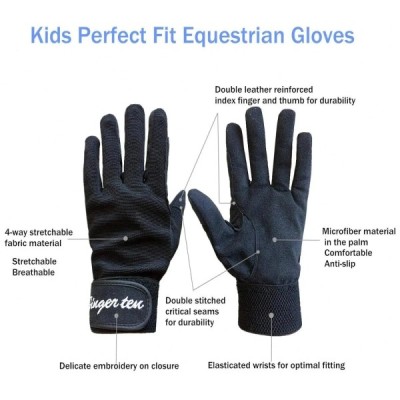 Kids' All-Weather Mesh Riding Gloves