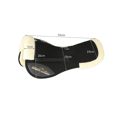 Corrective Lined Half Pad with 3D wool lining by Cavassion