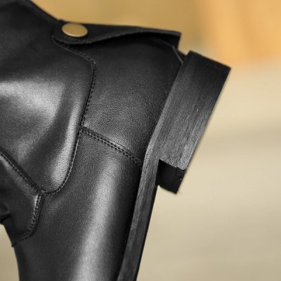Mezereon Unisex Leather Riding Boots - Classic Design