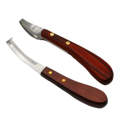 Stainless Steel Hoof Trimming Knives with Wooden Handles