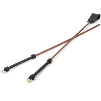 Genuine Leather & Walnut Wood Horse Whip