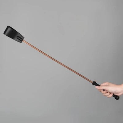 Genuine Leather & Walnut Wood Horse Whip