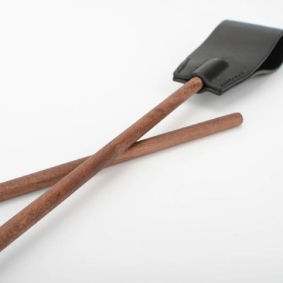Genuine Leather & Walnut Wood Horse Whip