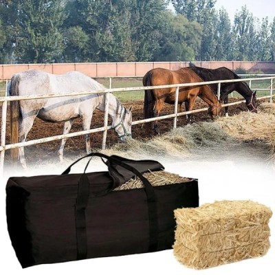 Large capacity waterproof horse hay bag for storage and daily feeding